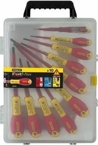 Set kaçavidash të izoluara Stanley, 10 copë, deri 1000V, multingjyrëshe