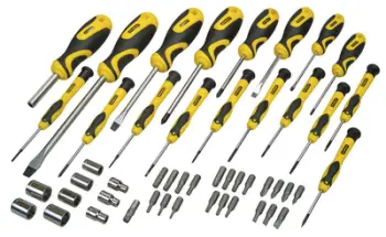 Set kaçavidash të sheshta Stanley Precision Phillips (STHT0-70886), 49 copë
