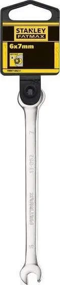 Çelës i hapur Stanley ST, 6x7mm, anti-slip, çelik krom vanadium