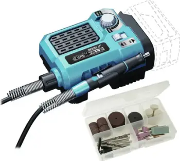 Mini brushe pa kabllo Dedra SAS+ALL DED6903, 18V, set aksesorësh në kuti plastike, blu