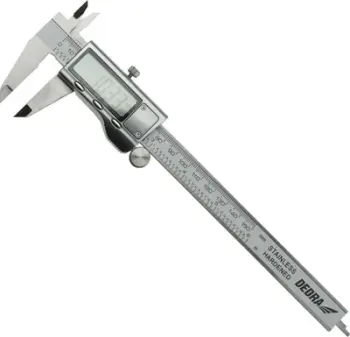 Kallëp digjital Dedra 150mm, çelik inox, gri metalike