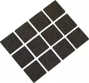 Jastëkë filci vetëngjitës Dedra M311.204, 12 copë, 25 x 25 mm, kafe