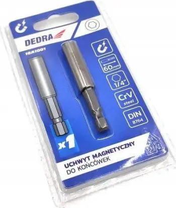Mbajtës magnetik për bit Dedra, 60mm, metalik