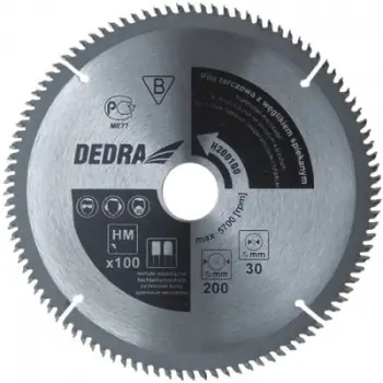 Sharrë rrethore Dedra për alumin 100z - H250100, 250 x 30 mm