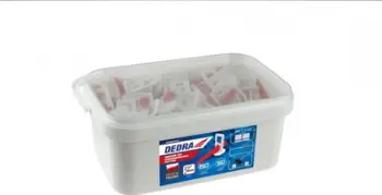 Set nivelimi pllakash Dedra, 150 kapëse, 50 pykë, kovë 3L