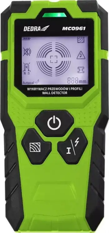 Detektor kabllosh dhe profilësh Dedra, zbulim kabllosh elektrike, zbulim profile metalike, gri