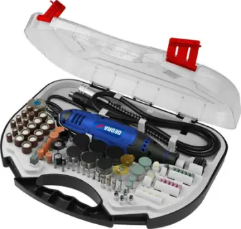 Mini frezë elektrike Dedra Mini Grinder, 135W, set 215 aksesorë, me kuti