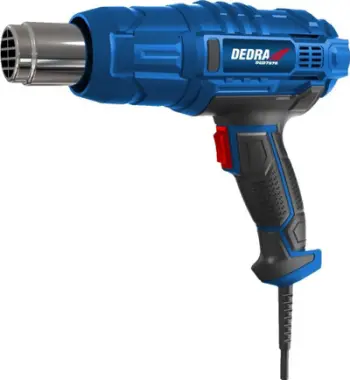 Pistoletë ajri i nxehtë Dedra 2000W, 2 gryka