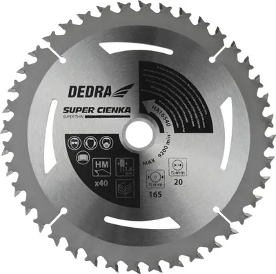 Disk sharrë druri Dedra SUPER THIN, 184mm, 24 dhëmbë, gri - 1