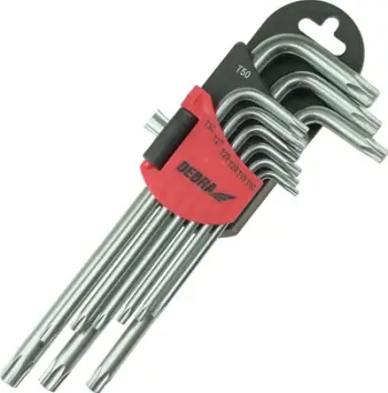 Set çelësa Torx Dedra Long T10-T50, 9 copë, CRV