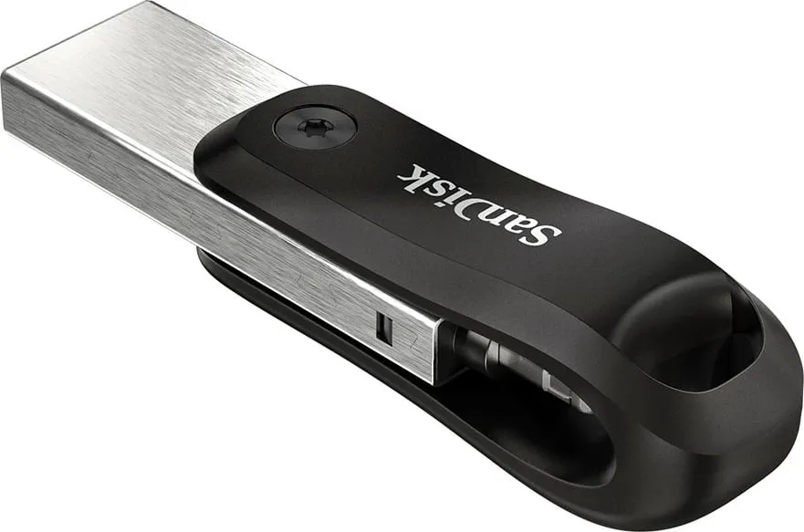 USB Flash Drive SanDisk iXpand Go, 256GB, USB 3.0/Lightning, e argjendtë/e zezë - 3