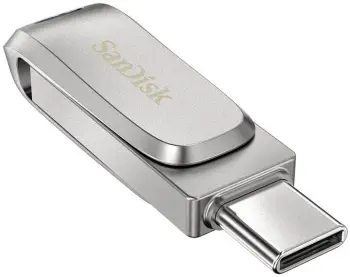 USB SanDisk Ultra Dual Drive Luxe, 256GB, argjendtë