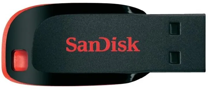 USB SanDisk Cruzer Blade, 32 Gb, e zezë - kuqe - 1