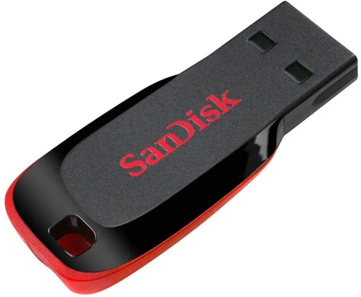 USB SanDisk Cruzer Blade, 32 Gb, e zezë - kuqe - 2