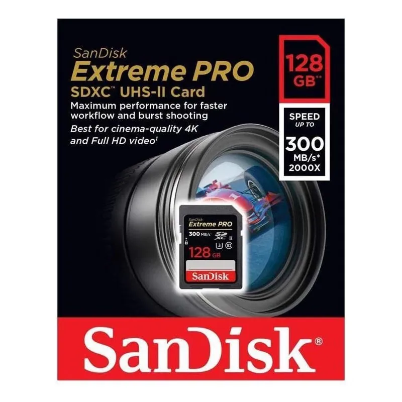 SanDisk Extreme PRO 128GB UHS-II 300MB/s - 1