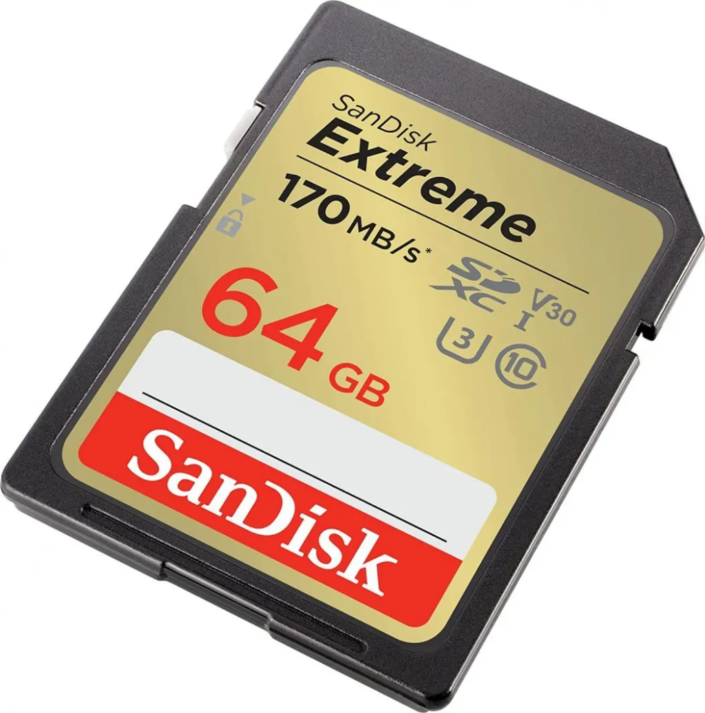 Kartë e memories SanDisk Extreme, SDXC, 64 GB, Class 10 - 3