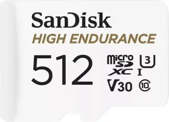 Kartë memorie SanDisk High Endurance, 512GB, microSDXC