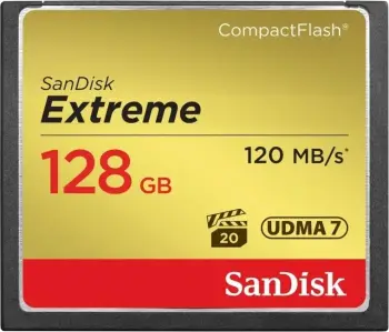 Kartë memorie SanDisk Extreme, 128GB, CompactFlash, UDMA 7, 120MB/s