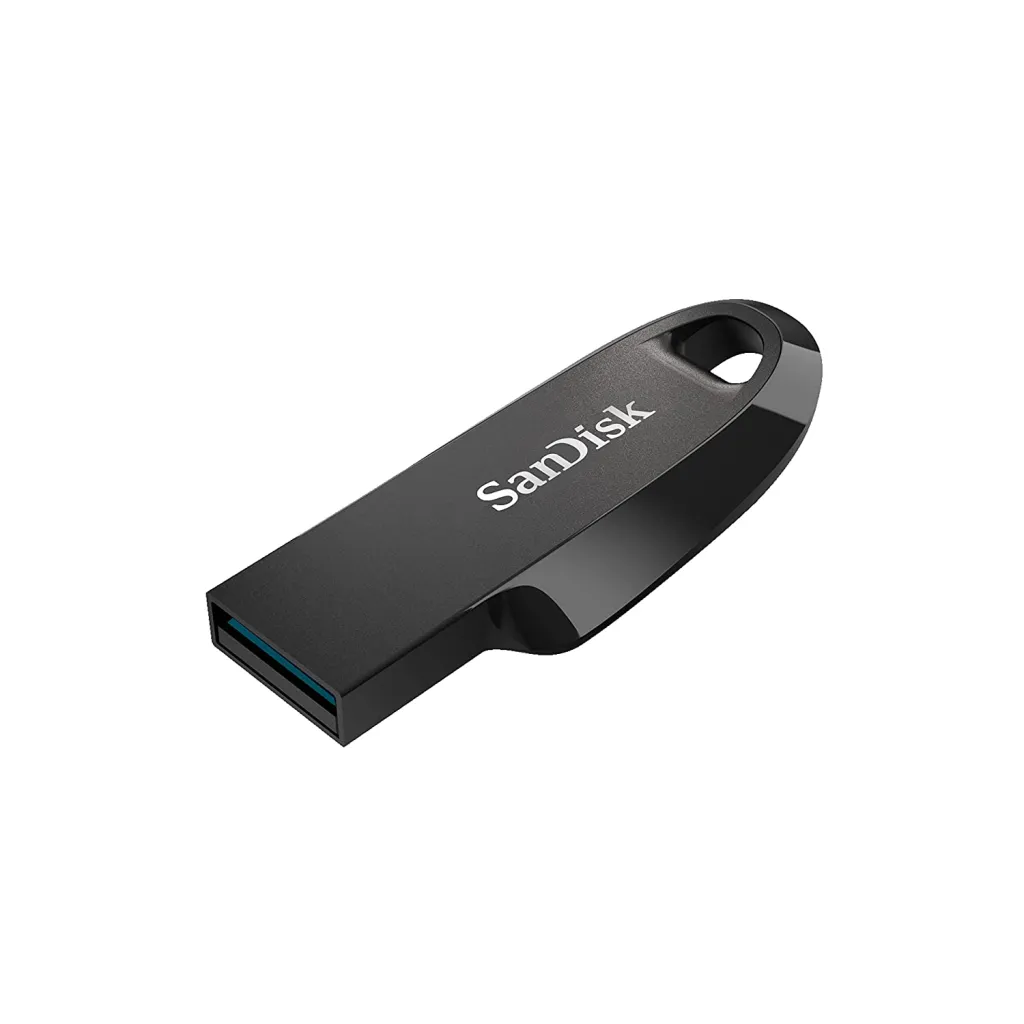 USB Sandisk Ultra Curve, 128GB, 3.2, e zezë - 1