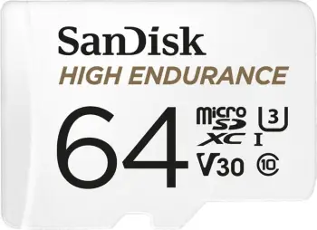 Kartë e memories SanDisk High Endurance, MicroSDXC, 64 GB, Class 10 + përshtatës SD