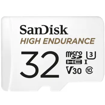 Kartë e memories SanDisk High Endurance, MicroSDHC, 32 GB, Class 10 + përshtatës SD