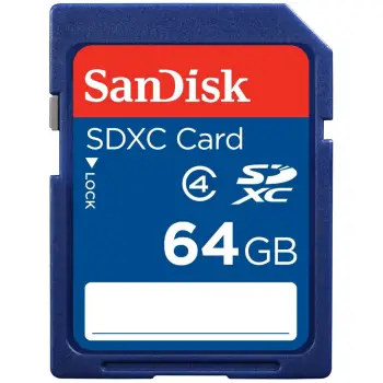 Kartelë SDXC Sandisk 64GB, Klasa 4, Blu