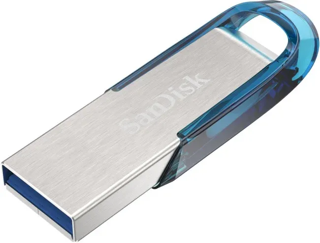 USB SanDisk Ultra Flair - 64GB, e kaltër/hirtë - 1