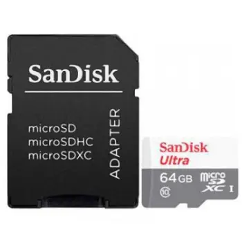 Kartelë memorie SanDisk Ultra microSDXC 64GB, Class 10, 100MB/s, gri