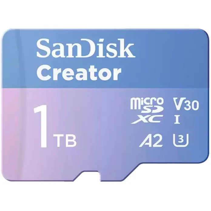 Kartelë memorie Sandisk Creator microSD 1TB kaltër/vjollcë - 1