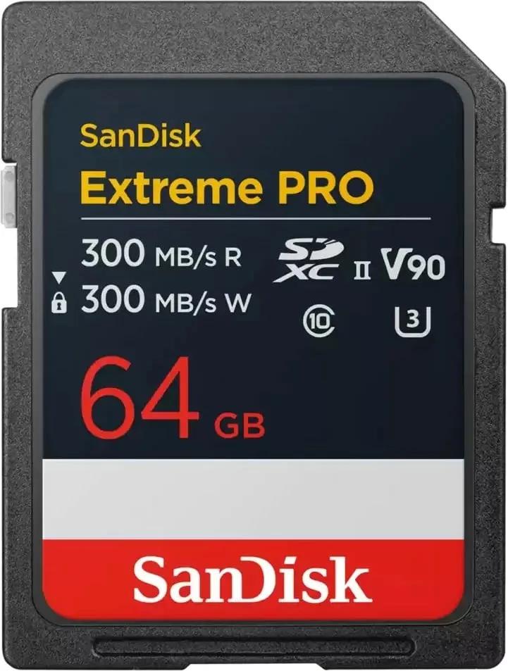 Kartelë memorie SanDisk Extreme PRO 64GB SDXC Class 10 UHS-II e zezë - 1
