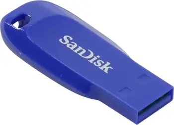 USB stick Sandisk Cruzer Blade 64GB, electric blue
