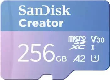 MicroSD kartelë Sandisk Creator 256GB, A2, V30, U3
