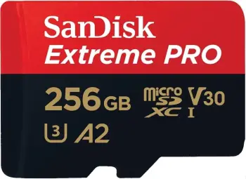 Kartë e memories SanDisk Extreme PRO, MicroSDXC, 256 GB, Class 10 + përshtatës SD
