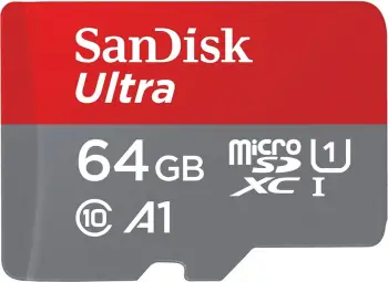 Kartelë memorie Sandisk Ultra microSDXC 64GB me adapter