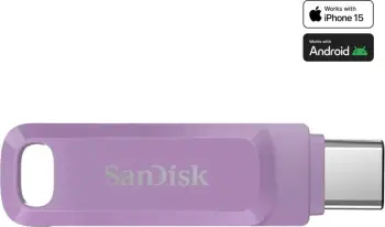 USB stick Sandisk Ultra Dual Drive Go, USB-C, për iPhone 15 dhe Android, vjollcë