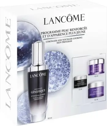 Set Lancôme, Serum Advanced Génifique, 50ml + Krem fytyre Rénergie Hpn 300 Peptide,15ml + Krem nate Rénergie Multi-Lift, 15ml + Krem për syAdvanced Génifique Yeux, 5ml