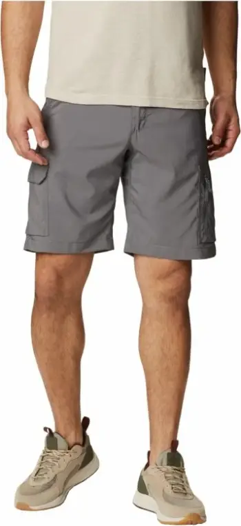 Shorta meshkuj Columbia Silver Ridge Utility Cargo, poliestër, xhepa të shumtë, gri
