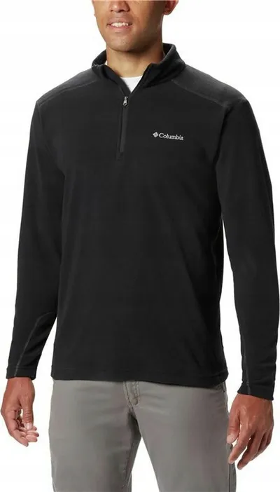 Bluzë fleece Columbia Klamath Range II Half Zip, për meshkuj, poliestër, e zezë - 3
