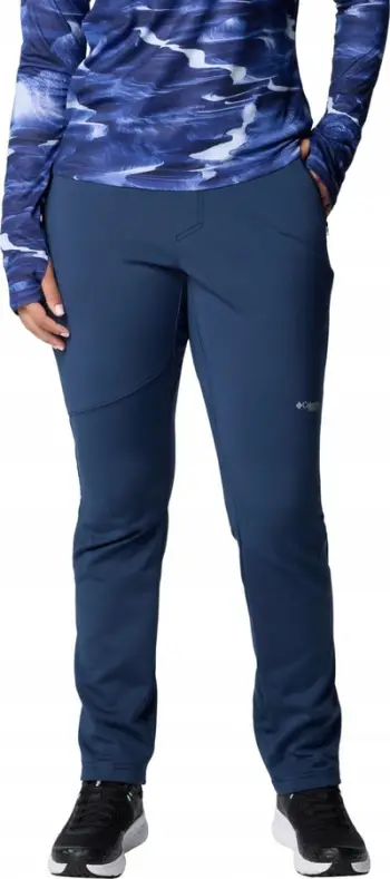 Pantallona Columbia Vest Canyon High-Rise Softshell W, për femra, navy