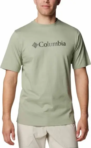 Bluzë Columbia CSC Basic Logo SS Tee M, pambuk poliestër, me mëngë të shkurtra, e gjelbër