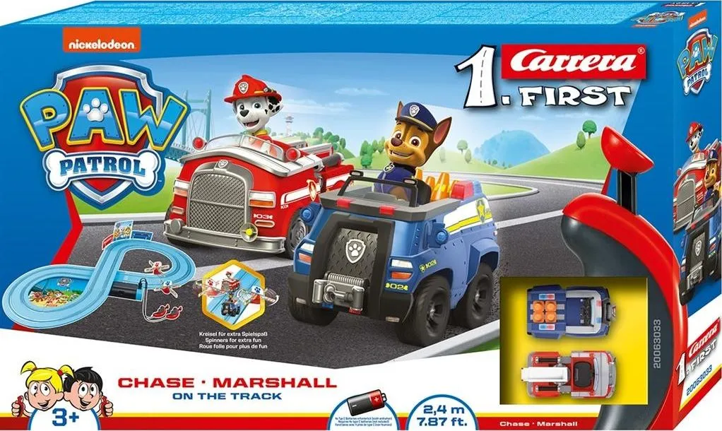 Set pistë makinash Carrera First Paw Patrol On the Track, 2.4 m - 1