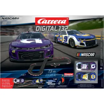 Set garash Carrera Digital 132 NASCAR Daytona Challenge, 2 makina, wireless, multikolor