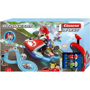 Pista për makina Carrera First Mario Kart, 2.9 m, e kaltër