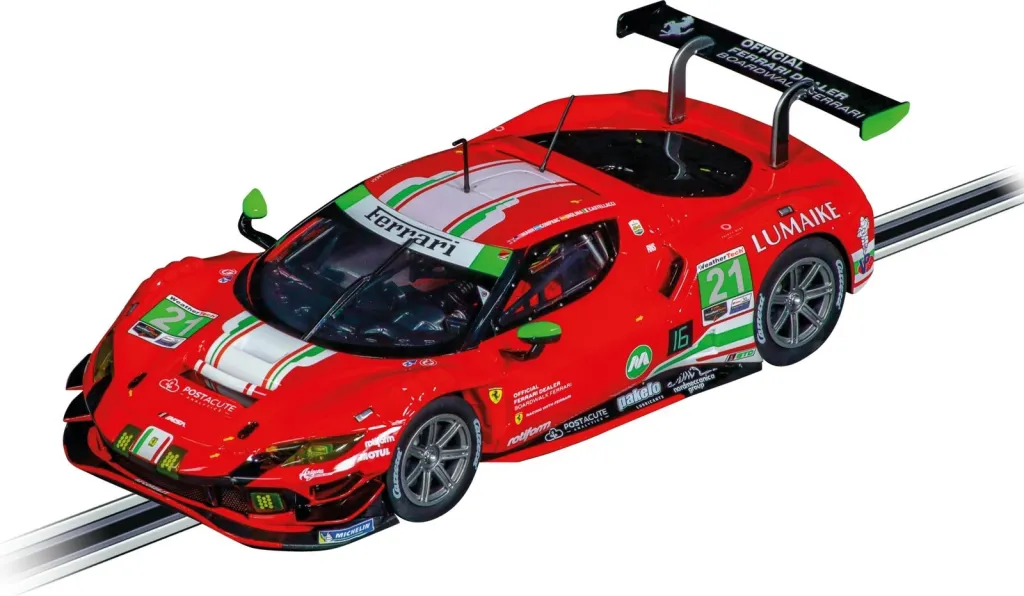 Makine lodër Carrera Ferrari 296 GT3 Digital 124, drita të integruara, multingjyrëshe, 1:24 - 1