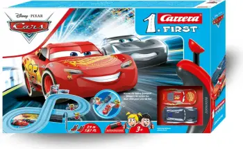 Pistë gare Carrera First Disney Cars Power Duel GCO1023, 2.4m, për fëmijë 3+