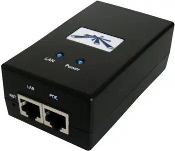Adapter Ubiquiti PoE 24 V, 0.5 A, e zezë