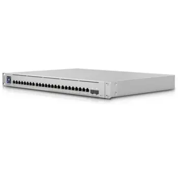 Switch Ubiquiti USW-Enterprise-24-PoE, 24 porta PoE, 2 SFP+ 10G, për RACK 19"