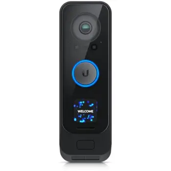 Zile dere Ubiquiti G4 Doorbell Pro, e zezë, IPX4, alumin, polikarbonat (PC), IR, montim në mur, 2-drejtim