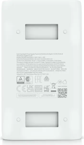 Adapter PoE++ Ubiquiti UACC-PoE++-10G, 10 Gigabit Ethernet, 54V, i bardhë