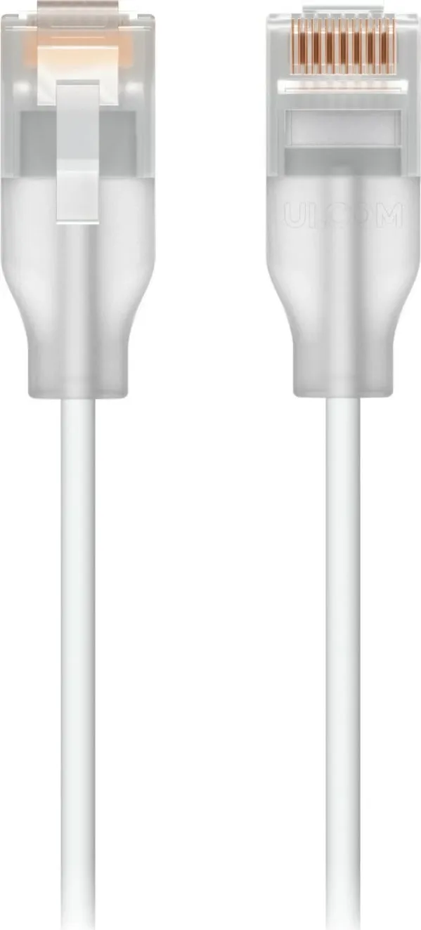 Kabëll rrjeti Ubiquiti UACC-Cable-Patch-EL-8M-W, Cat6, 8m, RJ-45, translucent white - 1